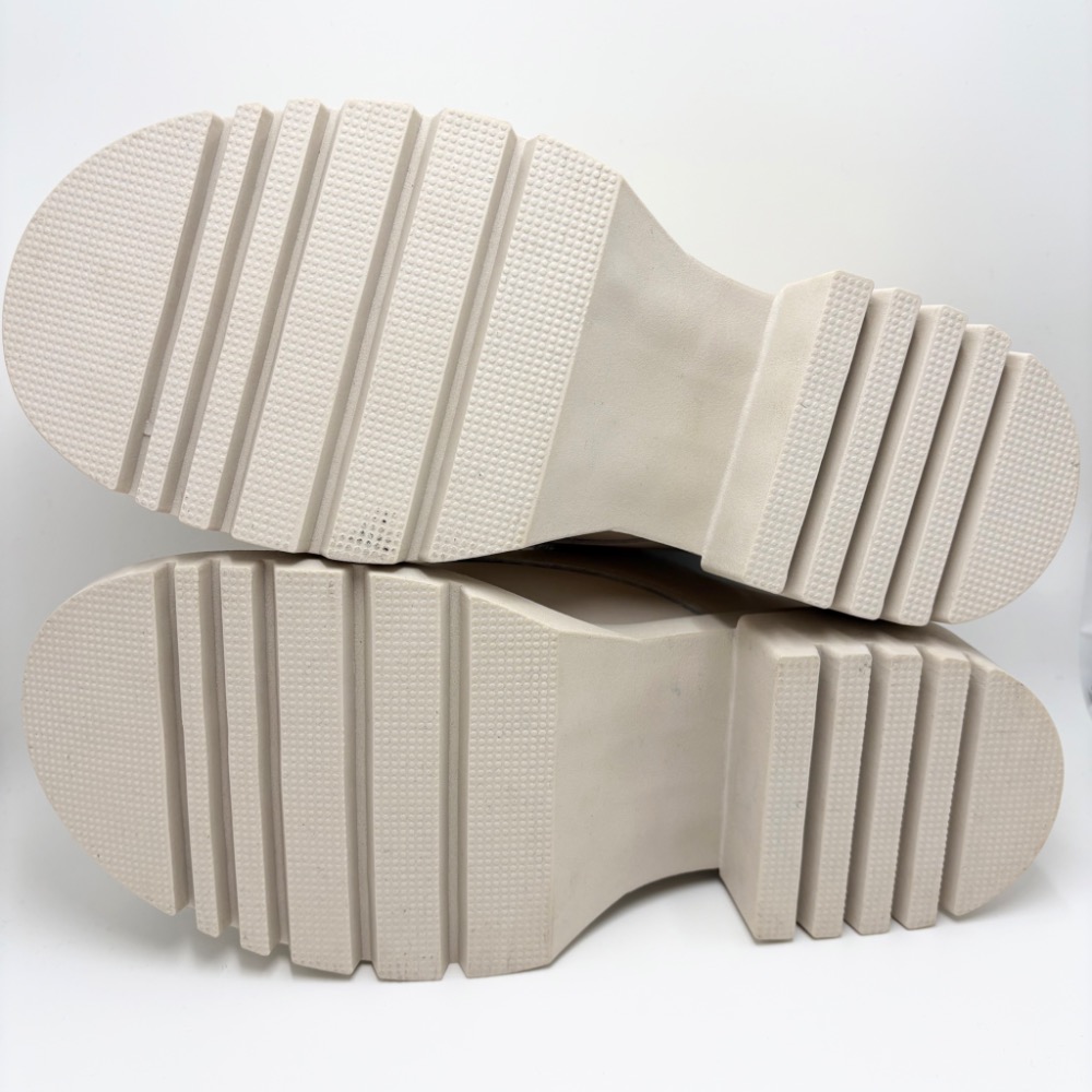 全新米白英倫風厚底粗跟真皮鞋｜6cm顯高不累腳｜39碼現貨-細節圖6