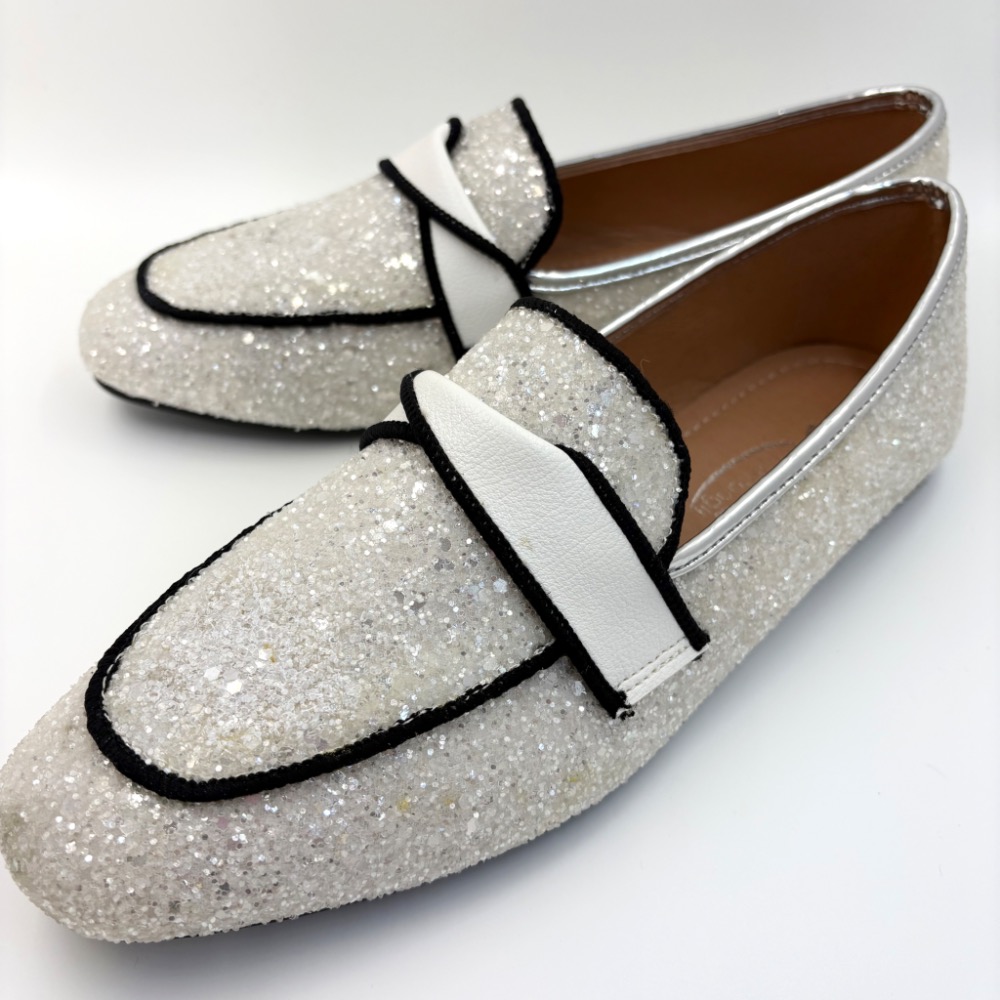 全新｜法式閃耀水晶平底樂福鞋✨ 低調奢華・一穿就亮｜39-細節圖2