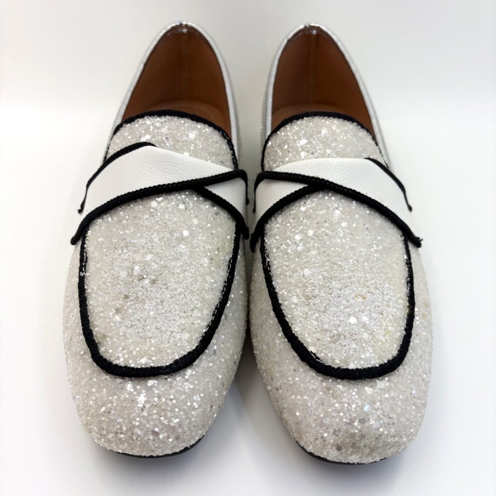 全新｜法式閃耀水晶平底樂福鞋✨ 低調奢華・一穿就亮｜39-細節圖3