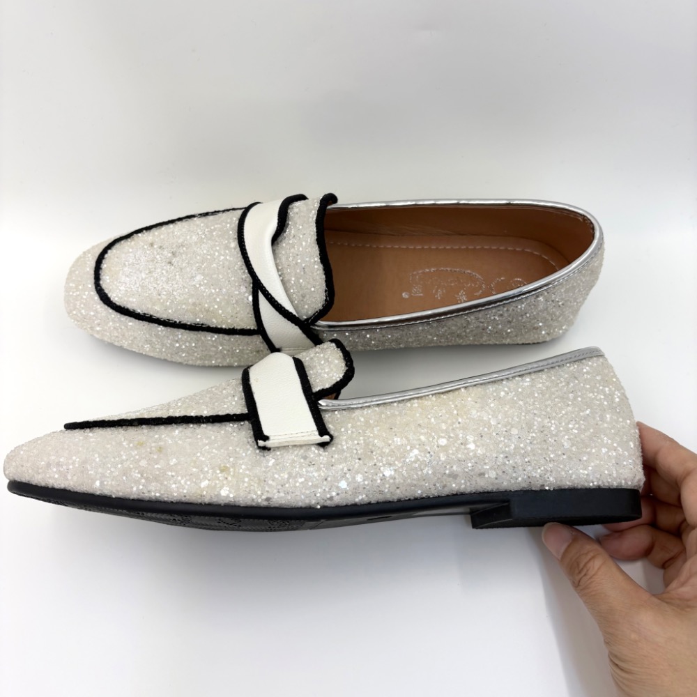 全新｜法式閃耀水晶平底樂福鞋✨ 低調奢華・一穿就亮｜39-細節圖5