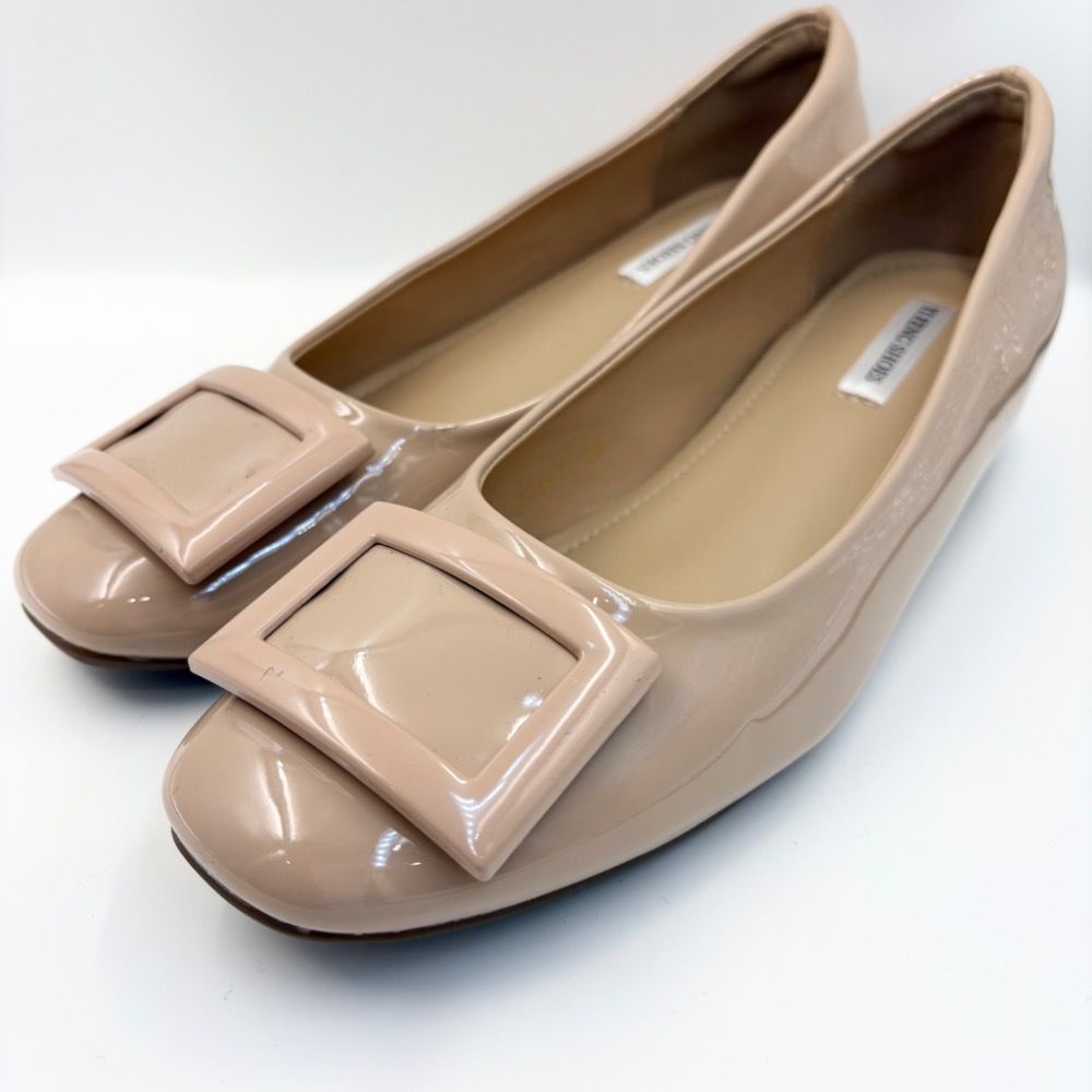 🔥【微瑕特惠】法式奶茶色方扣內增高平底鞋｜一穿顯高4cm・氣質不費力39/24.5-細節圖4