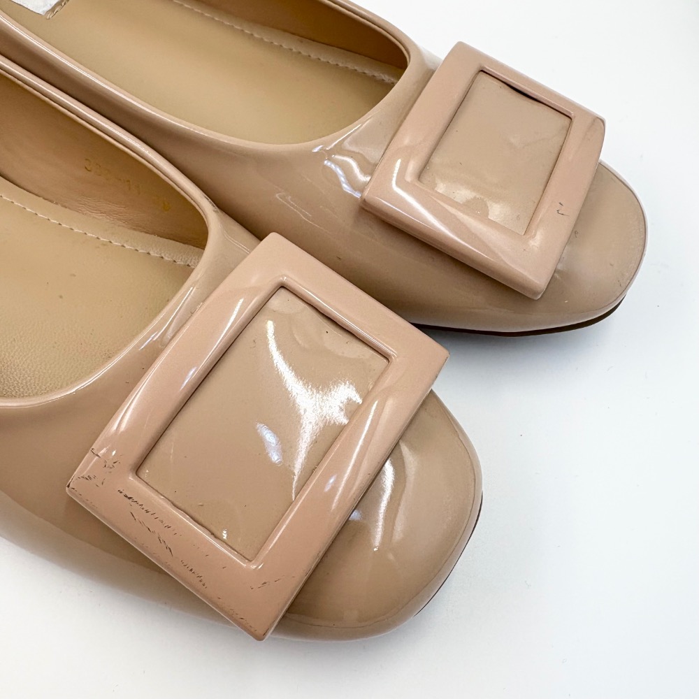 🔥【微瑕特惠】法式奶茶色方扣內增高平底鞋｜一穿顯高4cm・氣質不費力39/24.5-細節圖9