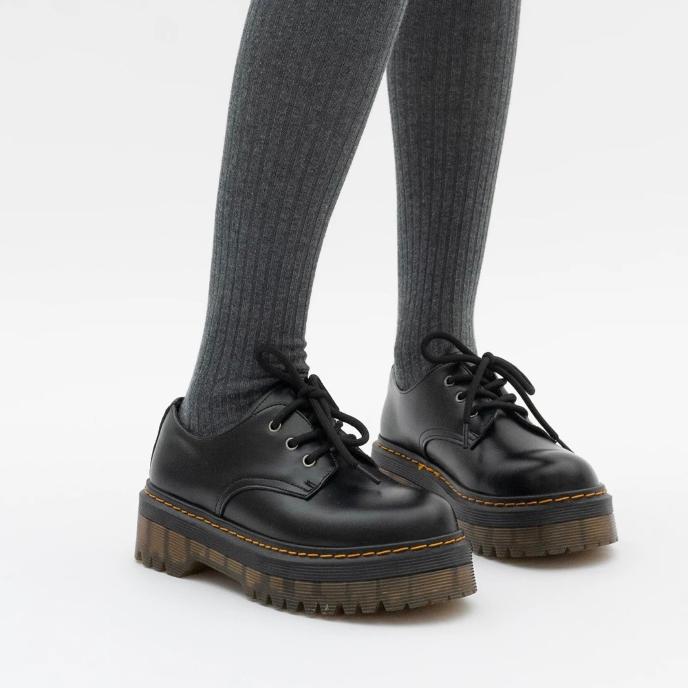 🔥【全新真皮厚底馬丁鞋】一穿就有氣場｜顯瘦不笨重・通勤日常都好搭39 / 24.5 現貨一雙-細節圖2