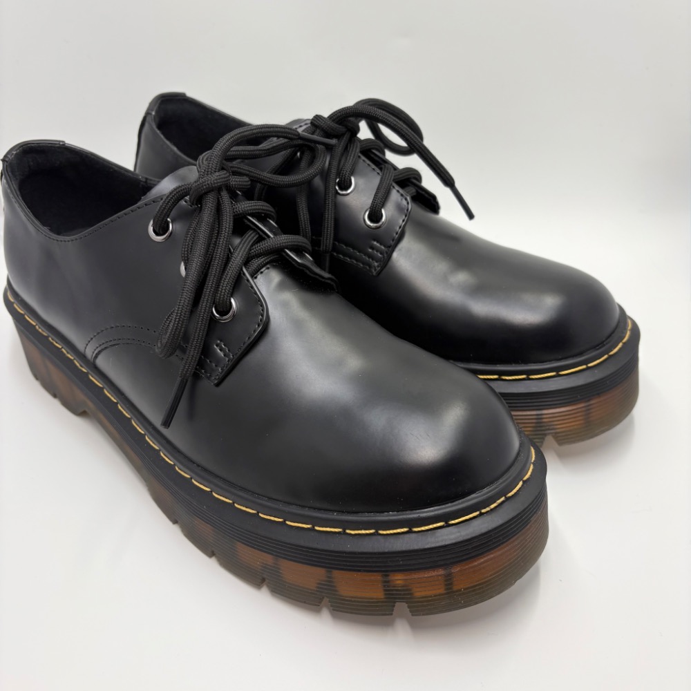 🔥【全新真皮厚底馬丁鞋】一穿就有氣場｜顯瘦不笨重・通勤日常都好搭39 / 24.5 現貨一雙-細節圖3