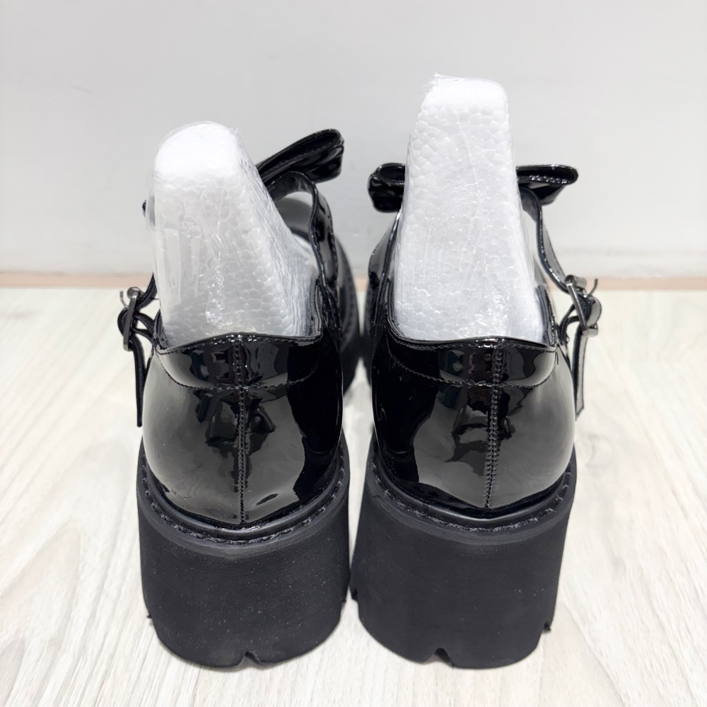 🖤甜酷女孩必收！一穿腿直接拉長✨全新現貨｜瑪莉珍學院風蝴蝶結厚底鬆糕鞋39/24.5-細節圖4