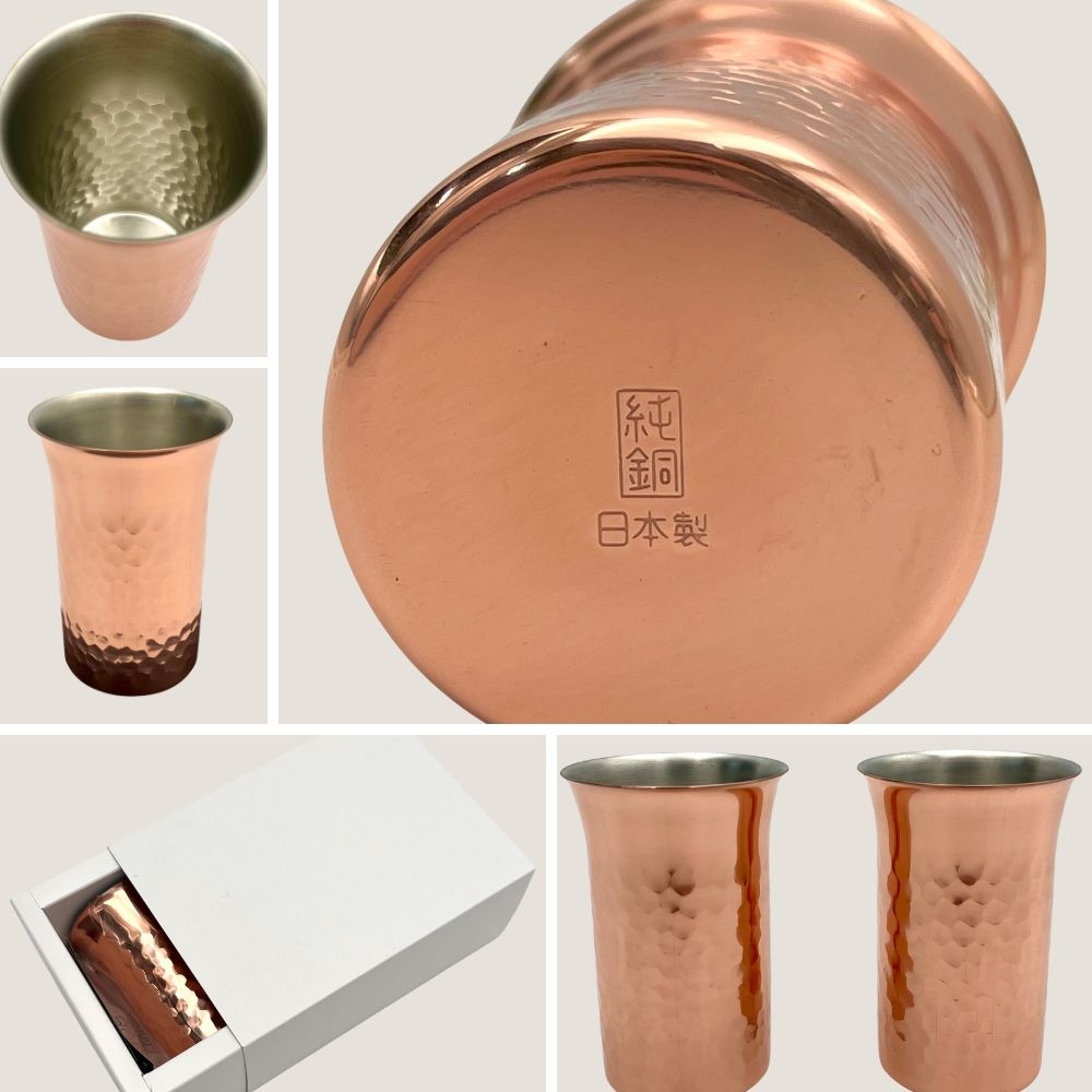 日本ASAHI食樂工房組CNE-921 銅製啤酒杯 160ml(2入)-細節圖3