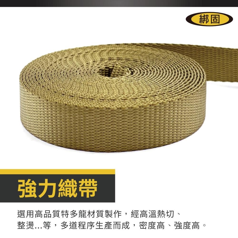 【綁固 Bon Strap】0.8噸5M 包膠捆綁器+雙J鉤 綑綁器 手拉器 貨車綑綁帶 外箱綑綁帶 布猴 1＂棘輪綁帶-細節圖4