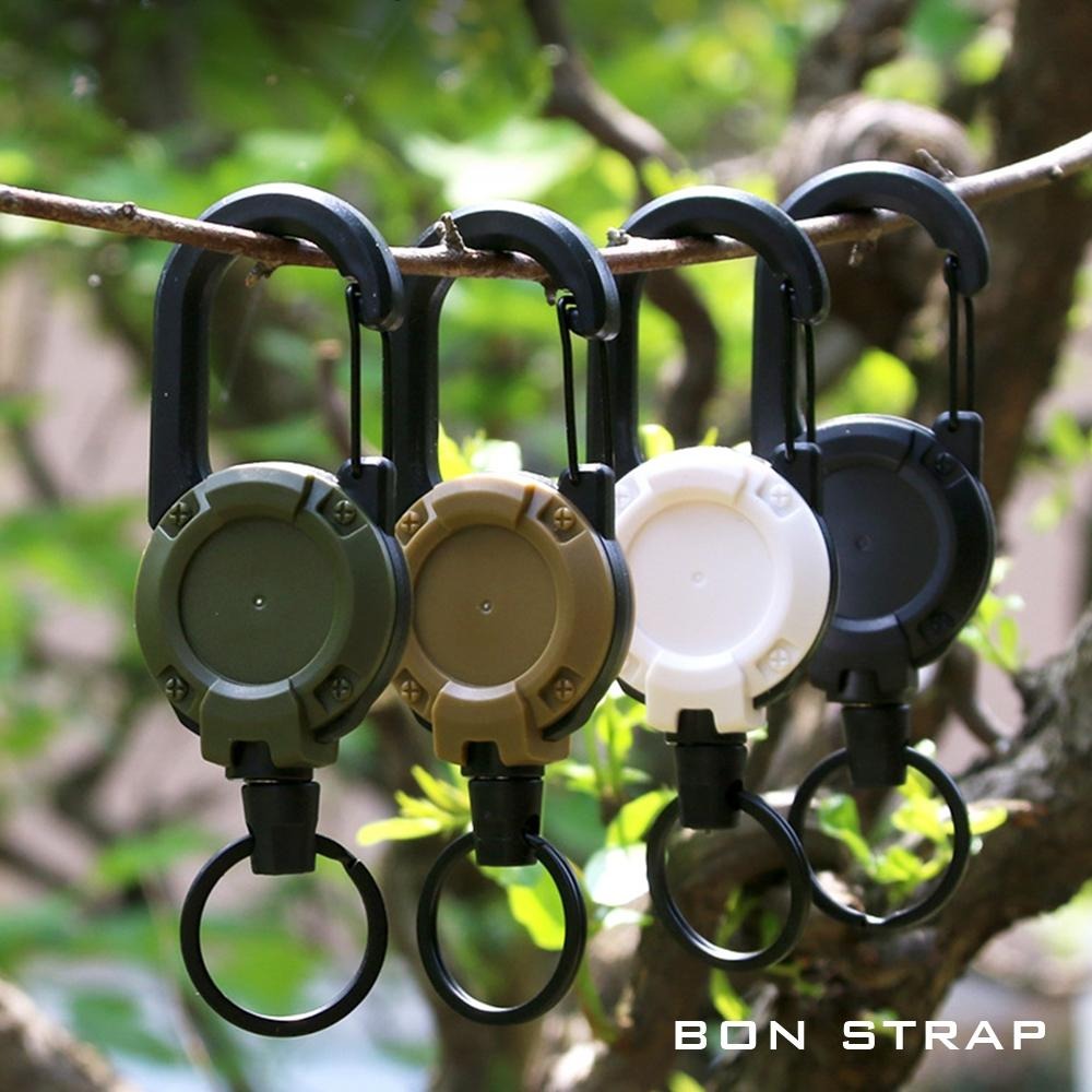 【綁固 Bon Strap】戶外伸縮繩扣 防丟繩 背包鋼絲繩 伸縮扣 戶外釣魚配件 防丢失手繩 易拉扣 背包鑰匙掛扣-細節圖3