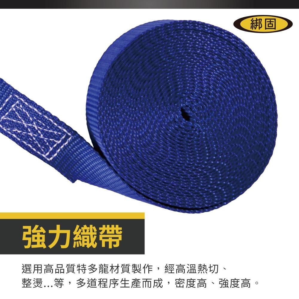 【綁固 Bon Strap】1.2噸 5米 捆綁器+S鉤 綑綁器 手拉器 貨車綑綁帶 布猴 拉緊器 1＂ 棘輪綁帶 綁帶-細節圖4