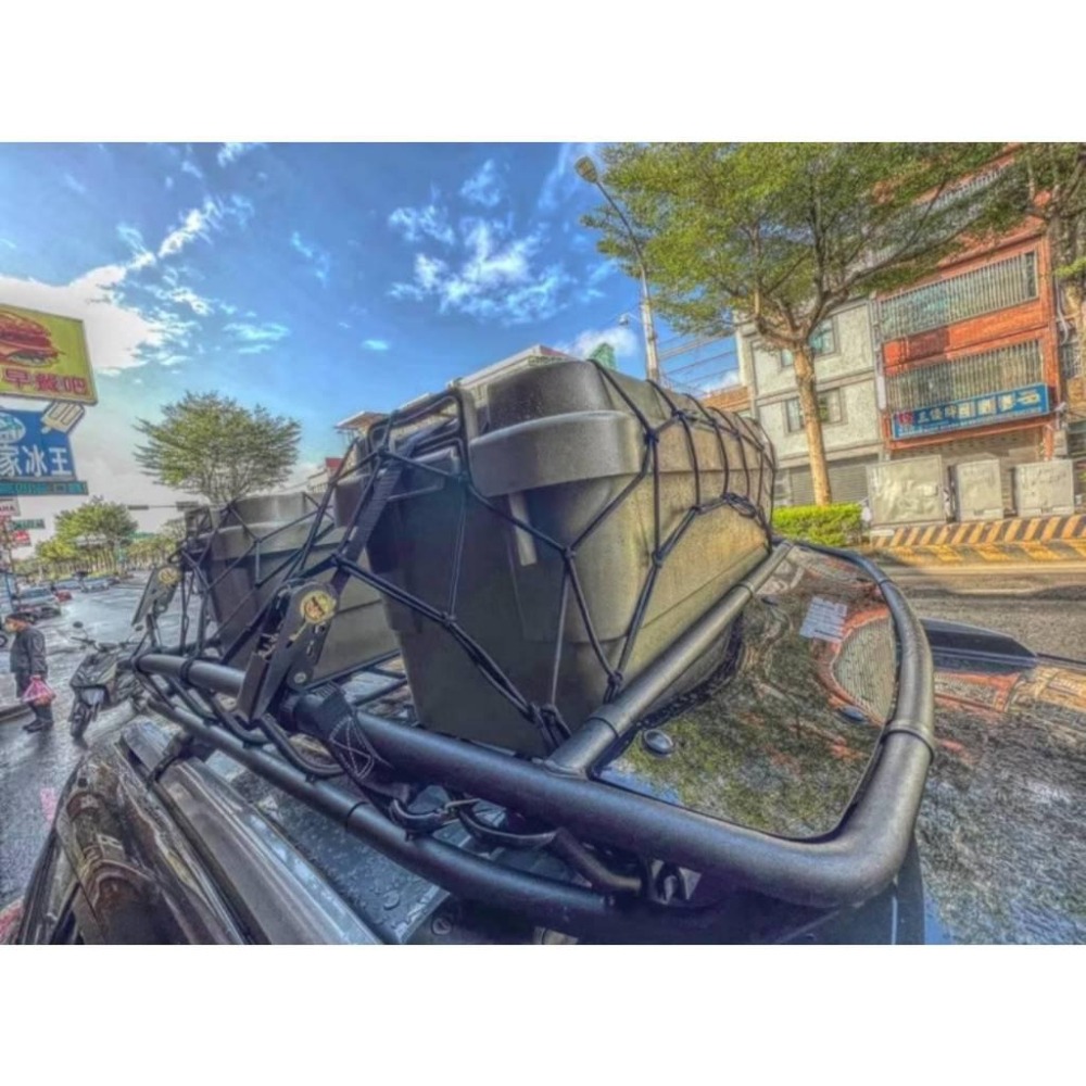 【綁固 Bon Strap】車頂行李架 行李網 彈性網 行李架網 綑綁網 線徑5mm粗 車頂網 車頂行李網 貨物架網-細節圖2