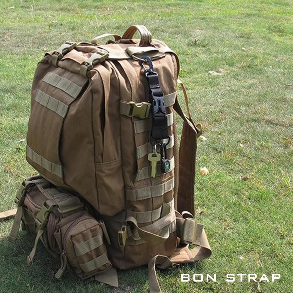 【綁固 Bon Strap】360°戰術雙D掛扣 戶外戰術尼龍織帶背包掛扣 多功能登山扣 D型掛環 鑰匙扣 雙拆快掛-細節圖2