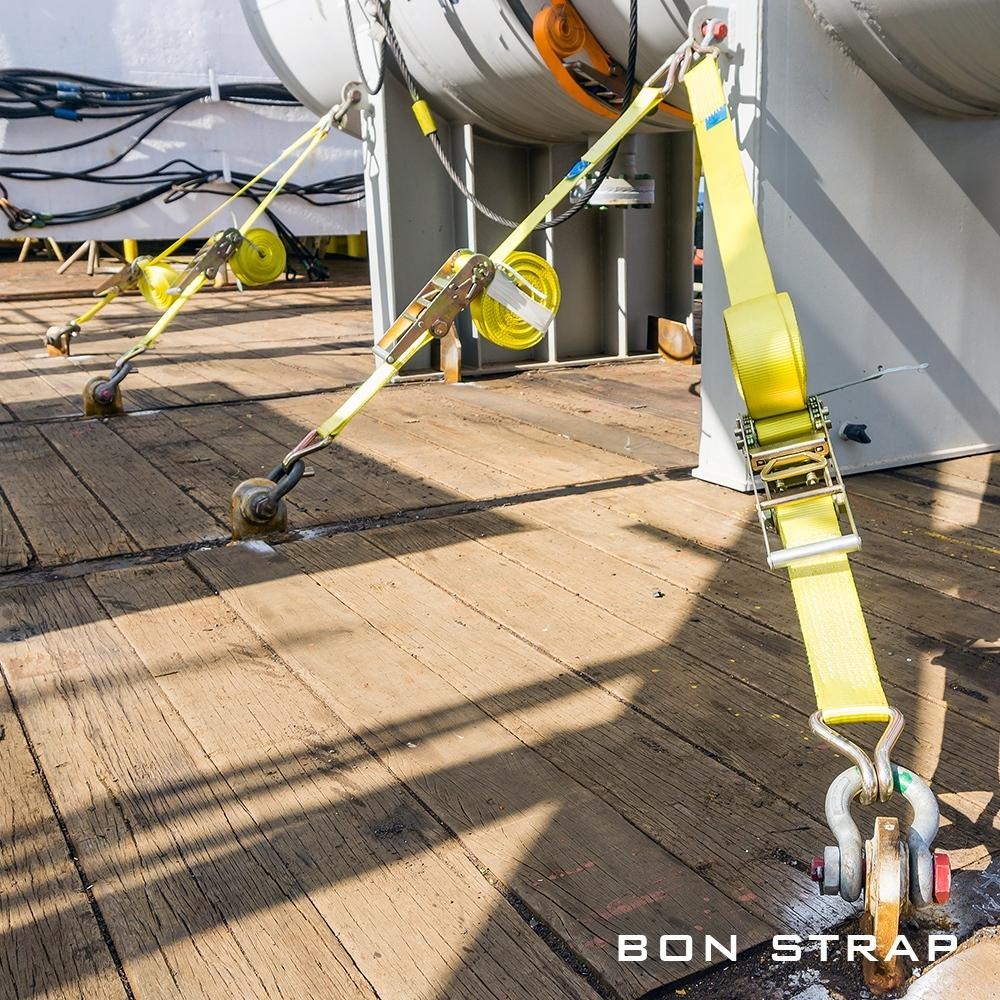 【綁固 Bon Strap】現貨 10噸10米 超重型捆綁器+雙J鉤 風力發電 再生能源 外銷指定 布猴 捆綁帶 手拉器-細節圖2