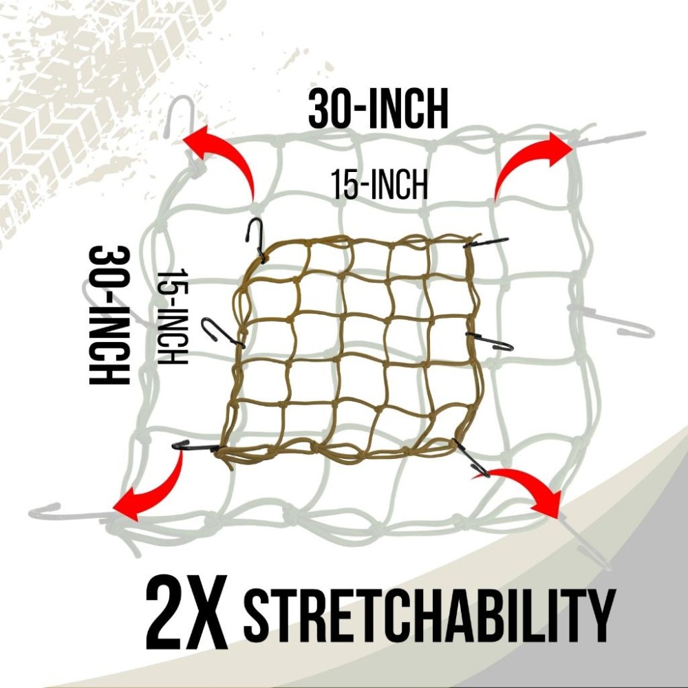 【綁固 Bon Strap】🔥熱銷🔥38x38cm 機車置物網 檔車網袋 油箱網 彈性 貨網 網袋 置物網 安全帽網-細節圖3