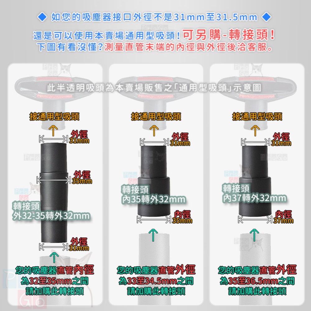 【ProGo】 吸塵器木質地板2件組 馬毛地板吸頭 馬毛圓刷吸頭 32mm 大掃除 轉接頭 吸塵器吸頭 鬃毛刷 木質家具-細節圖9