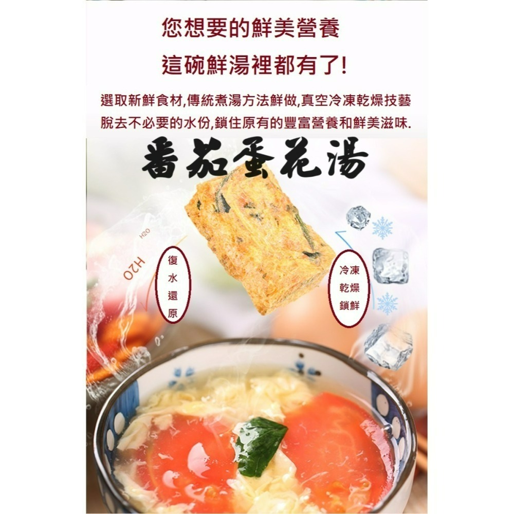 台灣蘇伯 蕃茄蛋花湯 SGS FDA 買10送2 即食沖泡蛋花湯 蘇伯 速食湯 湯塊 湯泡麵 湯煮粥 湯餃餛飩湯 湯底-細節圖5