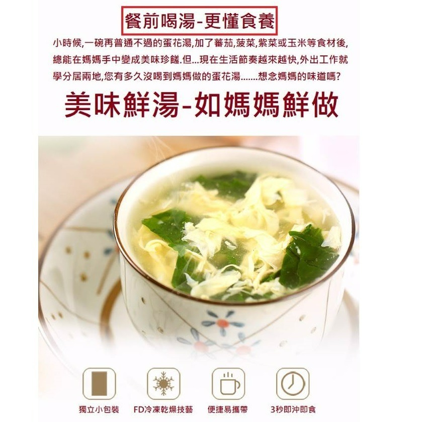 台灣蘇伯 玉米蛋花湯 SGS FDA 買10送1 即食沖泡蛋花湯 蘇伯 速食湯 湯塊 湯泡麵 湯煮粥 湯餃餛飩湯 湯底-細節圖6