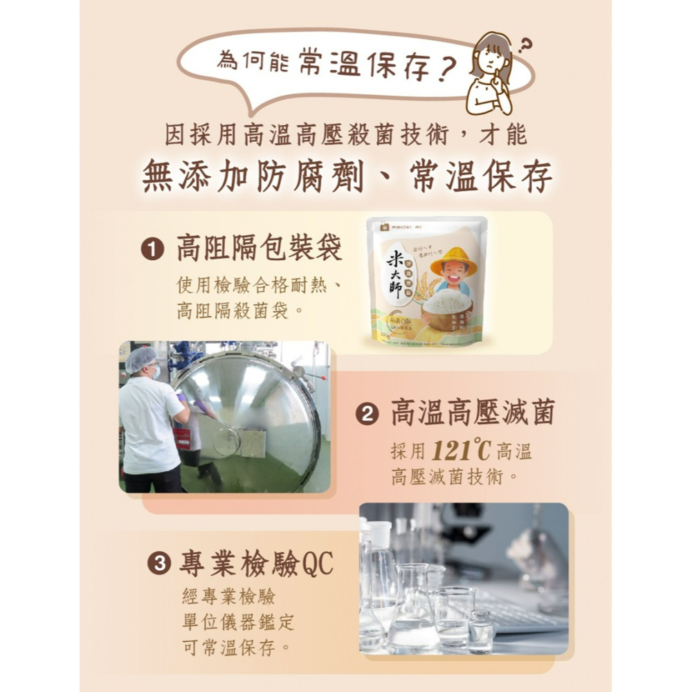 米大師 稻香白飯 白飯 常溫米飯  即食飯 180g-細節圖7