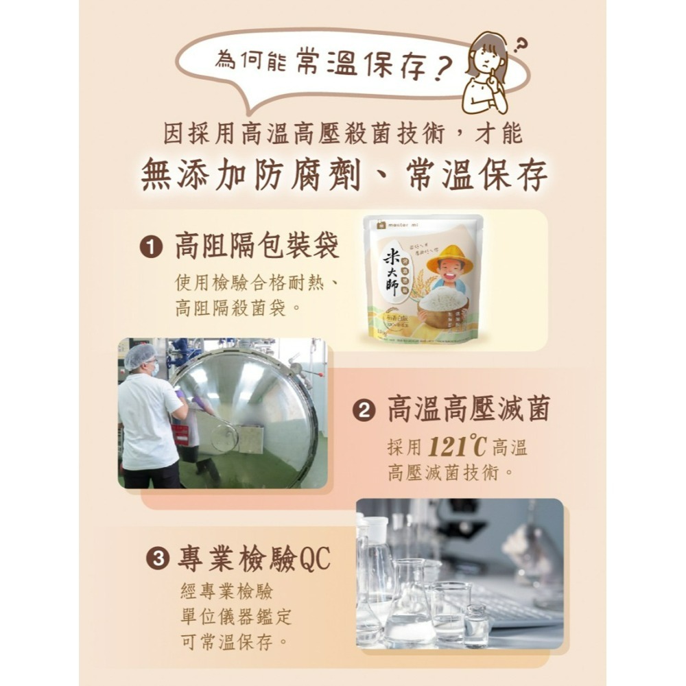 米大師 稻香白飯 白飯 常溫米飯  即食飯 180g-細節圖7