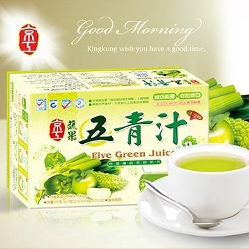 京工 蔬果五青汁  蔬菜汁 蔬果汁 青椒 西洋芹 苦瓜 大黃瓜 青蘋果 沖泡飲品 五種綠色蔬果 10入／30入-細節圖3