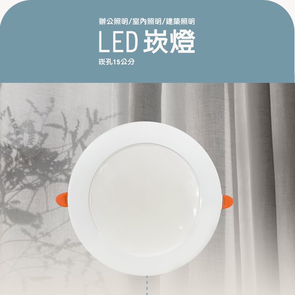 〖小燕子/現貨銷售〗★含稅 LED 15公分 導光板 崁燈 15W 白光 黃光 自然光 全電壓 5J1-LED15W--細節圖3