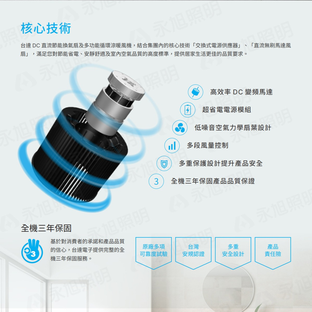 〖台達〗★含稅 安裝孔21 濾網型DC直流節能換氣扇 多重安全設計、低噪音 全電壓 ★3年保固★ VFB21ABT2-F-細節圖4