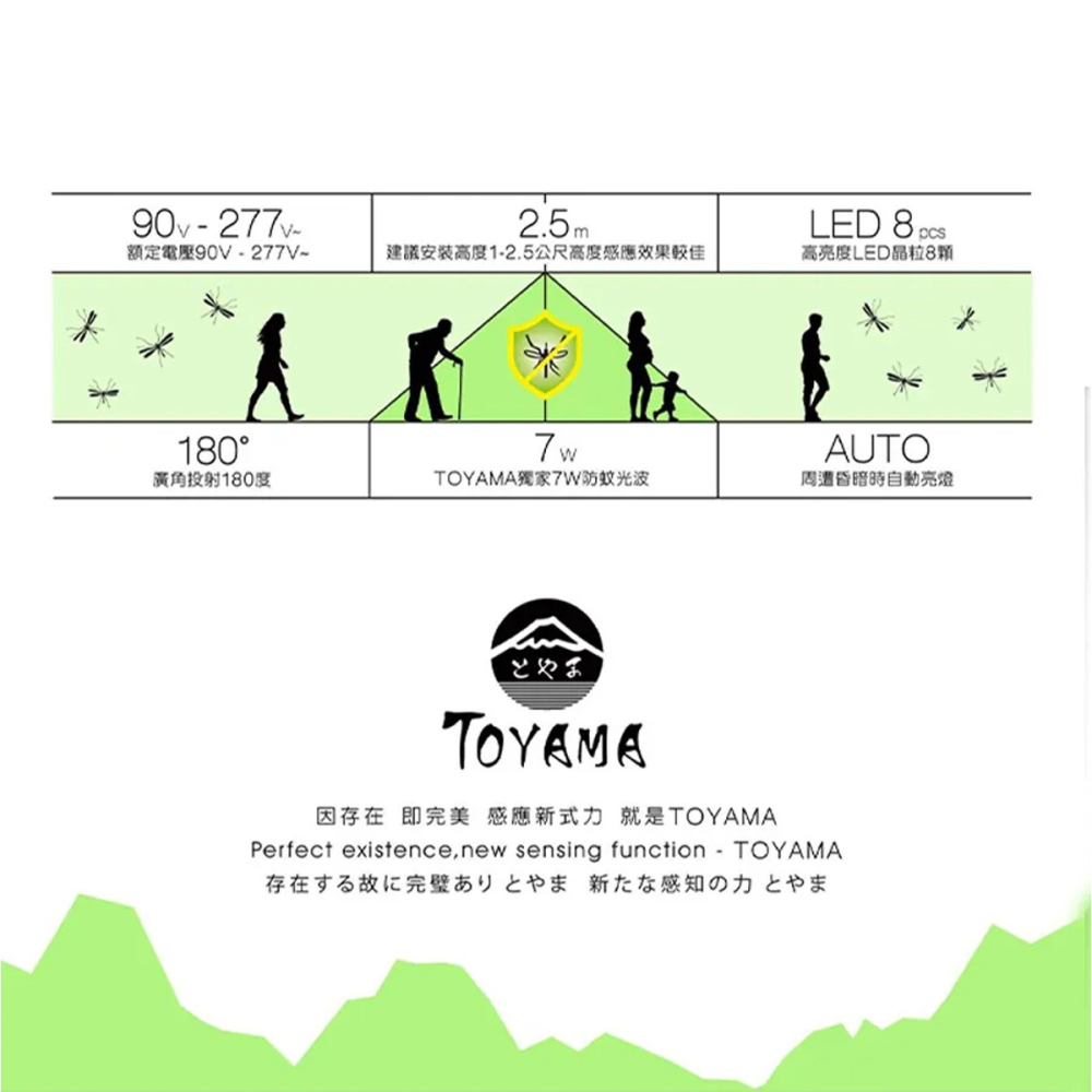 🚛〖TOYAMA特亞馬〗💡LED 7W 光控自動 防蚊燈泡-琥珀色(黃綠光) 全系列 驅蚊-細節圖5