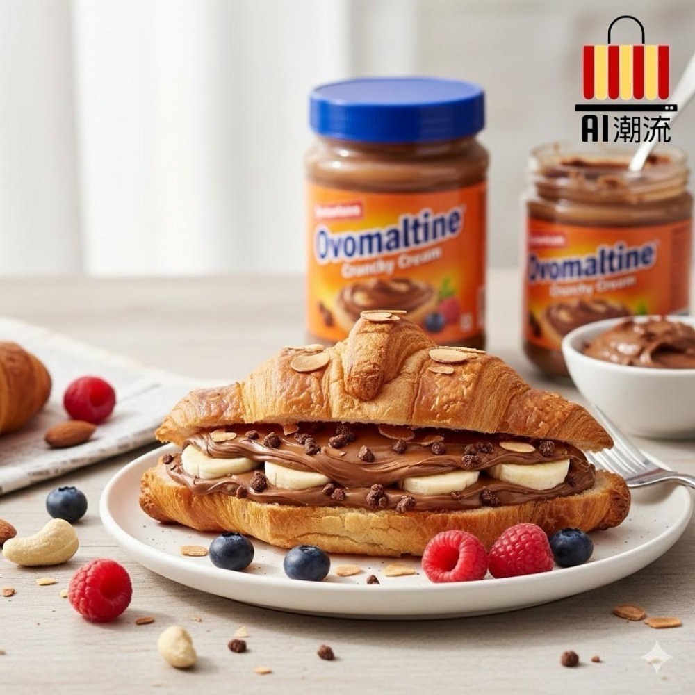 (免運)2入組-【AI潮流】瑞士原裝 阿華田脆酷力抹醬 380g 阿華田 脆酷力抹醬 抹醬 早餐 脆酷力 巧克力抹醬-細節圖3