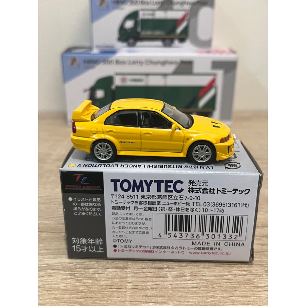 Tomica Tomytec Limited vintaga neo LV-N187a 三菱 EVO 黃色絕版 特殊車-細節圖2