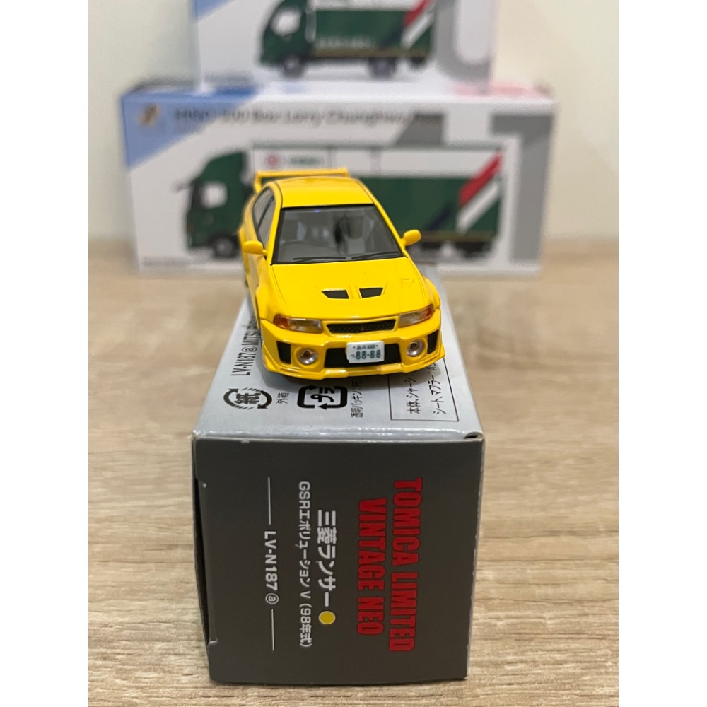 Tomica Tomytec Limited vintaga neo LV-N187a 三菱 EVO 黃色絕版 特殊車-細節圖3