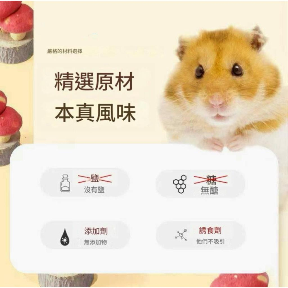 寵愛毛宅 倉鼠磨牙零食 蘋果木小蘑菇造型磨牙零食 小寵磨牙棒 倉鼠玩具  小寵造景-細節圖2