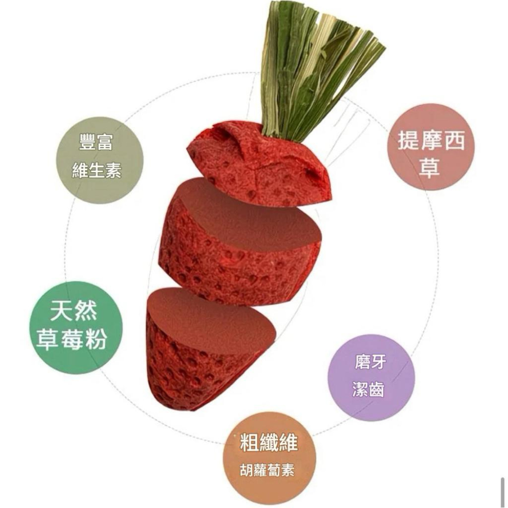 寵愛毛宅 倉鼠磨牙零食 倉鼠造景 倉鼠玩具 倉鼠磨牙草莓 倉鼠玩具-細節圖4