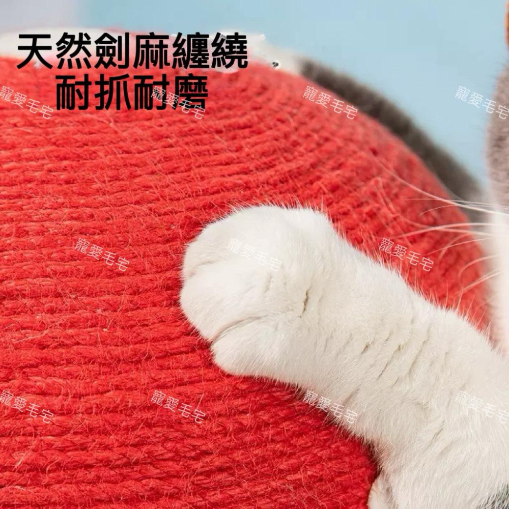 寵愛毛宅 紅蘑菇貓爬架劍麻貓抓板耐磨耐抓貓咪磨爪 貓咪玩具 貓咪劍麻玩具 貓咪磨菇爬架-細節圖4