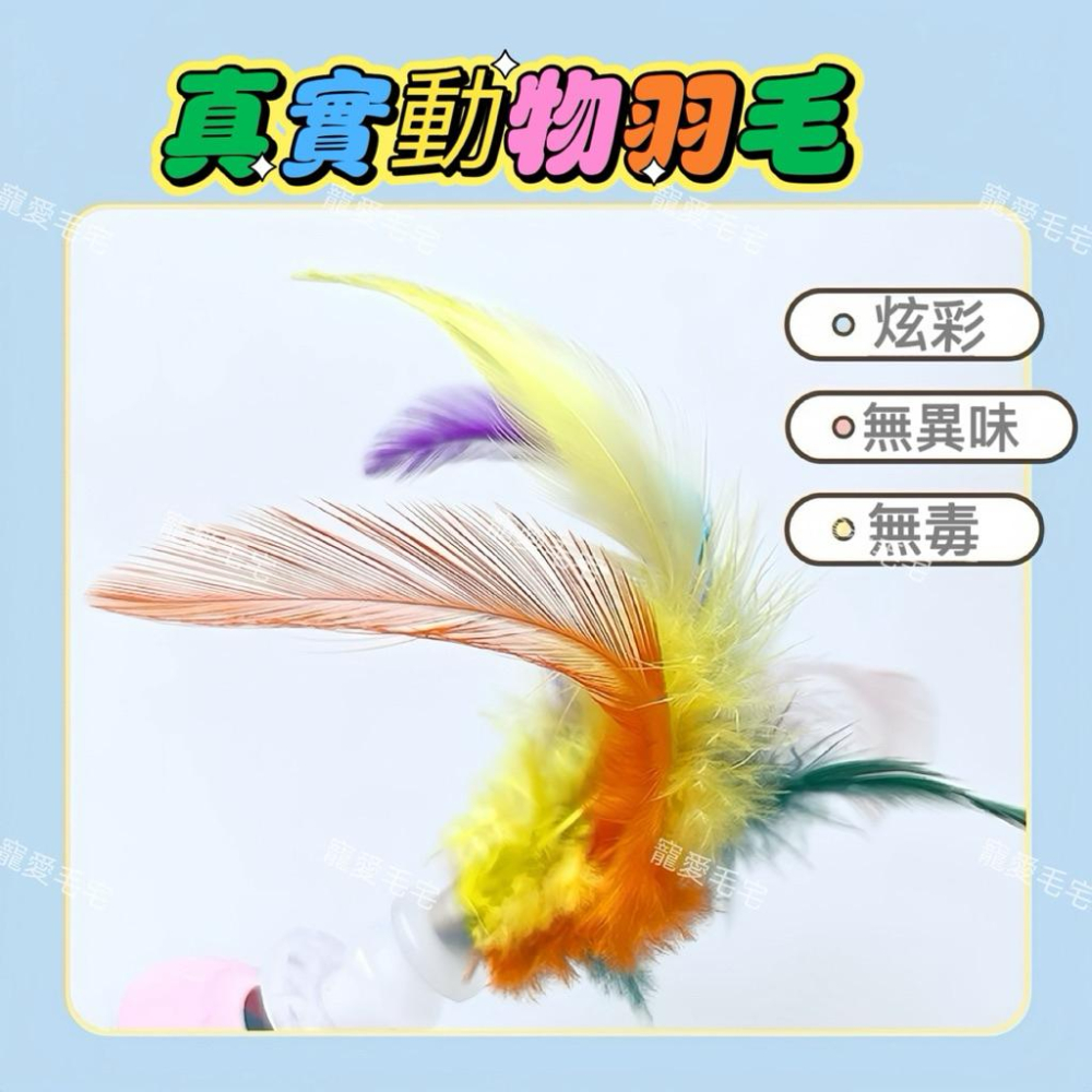 寵愛毛宅 貓咪玩具 毛絨不倒翁貓玩具 薄荷逗貓玩具 自嗨解悶羽毛玩具 貓咪互動玩具 馬卡龍球益智玩具-細節圖5