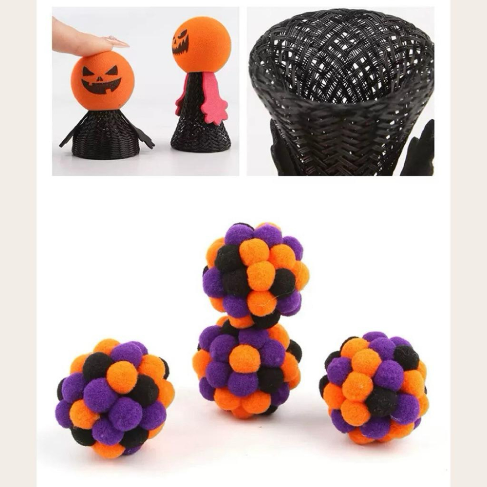 寵愛毛宅 寵物玩具 貓咪玩具寵物萬聖節禮物 寵物萬聖節玩具 貓咪玩具 逗貓棒 貓咪互動玩具 鈴鐺玩具 逗貓球-細節圖5