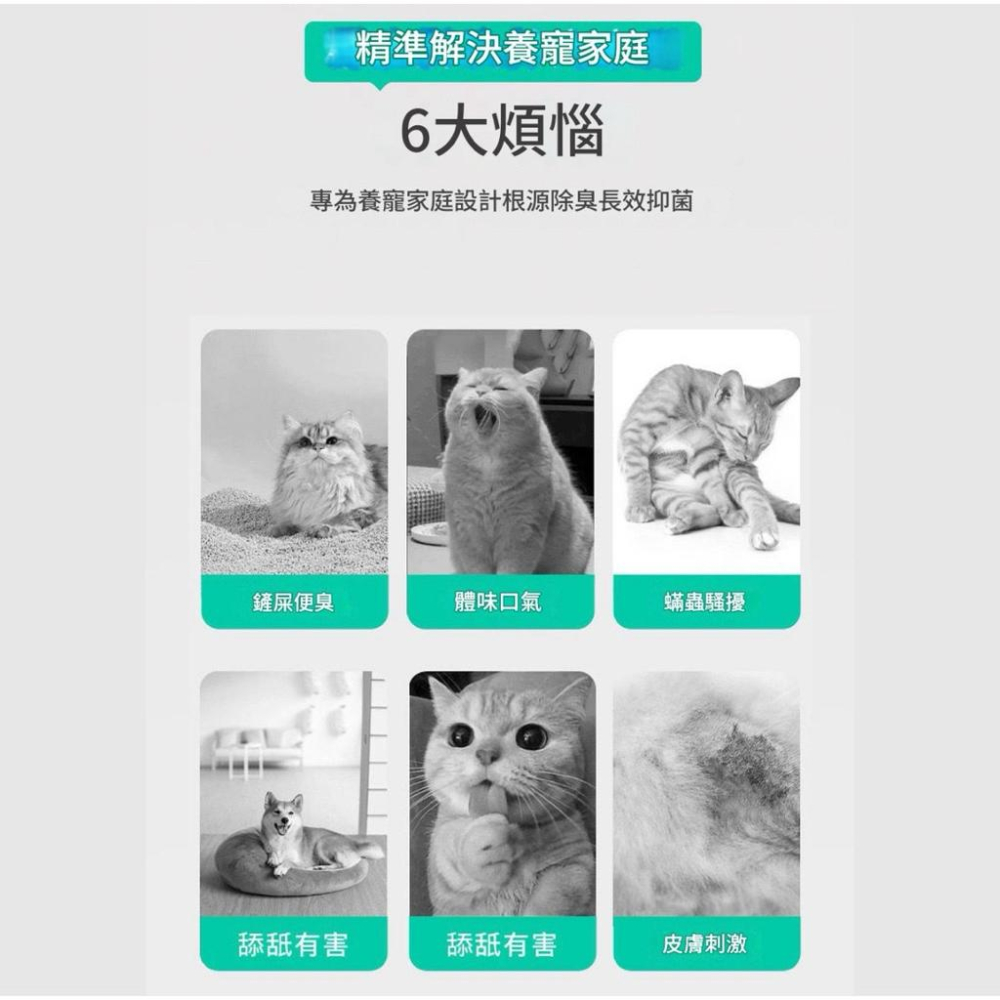 寵愛毛宅 寵物除臭噴霧 寵物除臭液 貓咪貓砂除臭 去尿味 去異味抑菌噴霧-細節圖3