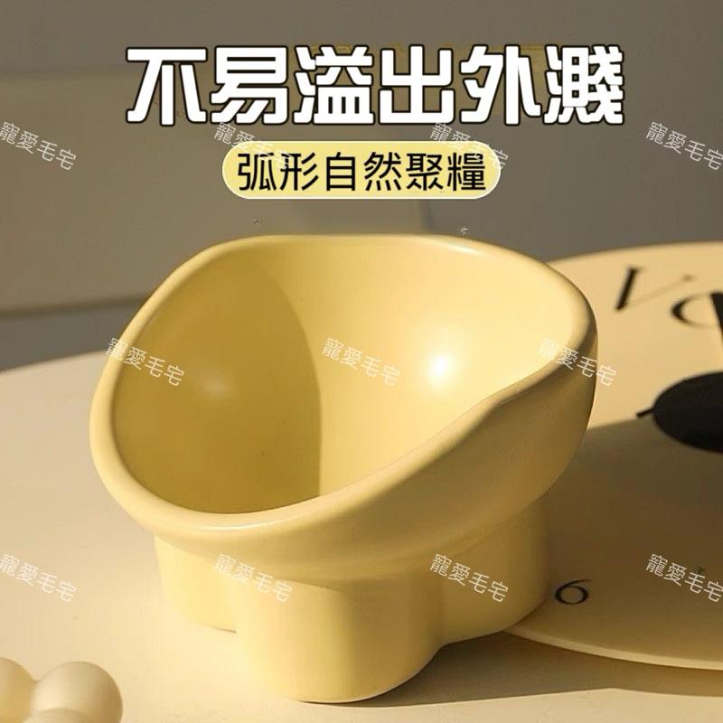 寵愛毛宅 寵物用品 寵物餵食碗 寵物水碗 貓碗 狗碗 高腳護頸碗 防打翻斜口碗-細節圖3