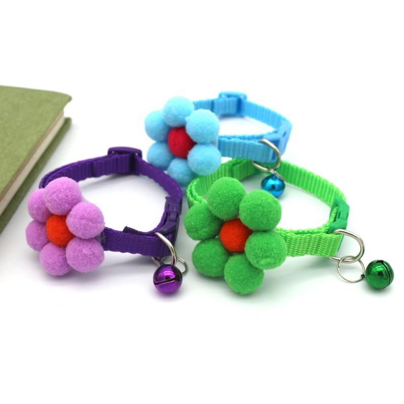 寵愛毛宅 寵物項圈 貓咪項圈 貓咪鈴鐺項圈 太陽花項圈 小狗項圈 幼犬項圈 小型犬項圈 貓咪項圈 寵物頸圈-細節圖2