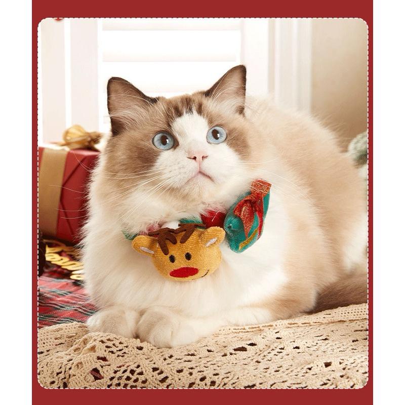 寵愛毛宅 新品 寵物聖誕項圈 貓咪聖誕項圈 狗狗聖誕項圈 寵物彈力項圈 貓咪聖誕裝飾 狗狗聖誕裝飾-細節圖5