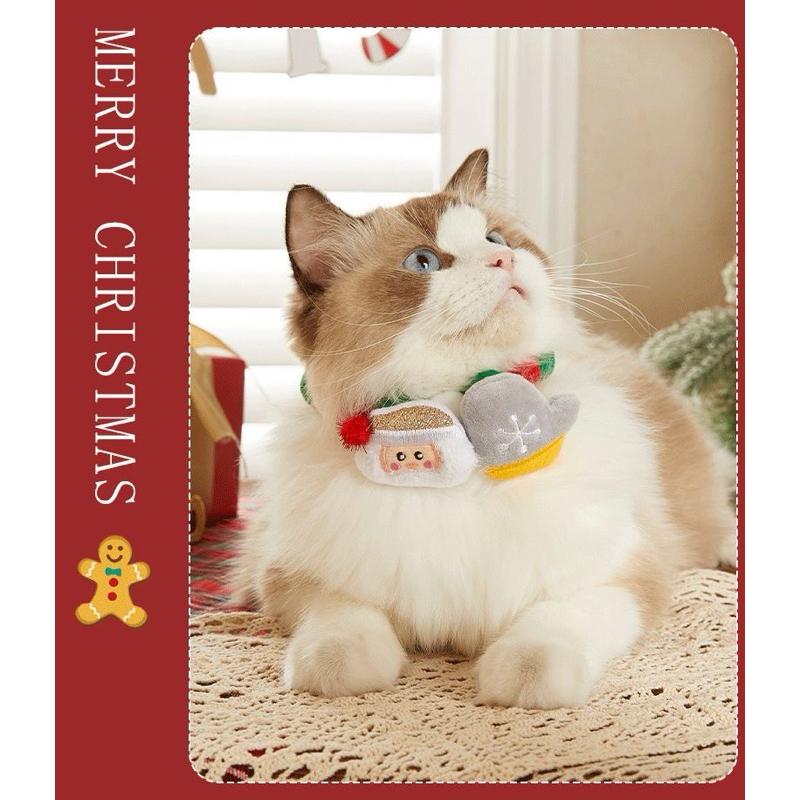 寵愛毛宅 新品 寵物聖誕項圈 貓咪聖誕項圈 狗狗聖誕項圈 寵物彈力項圈 貓咪聖誕裝飾 狗狗聖誕裝飾-細節圖6