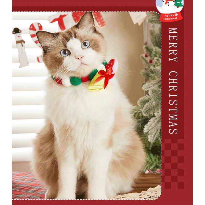 寵愛毛宅 新品 寵物聖誕項圈 貓咪聖誕項圈 狗狗聖誕項圈 寵物彈力項圈 貓咪聖誕裝飾 狗狗聖誕裝飾-細節圖8