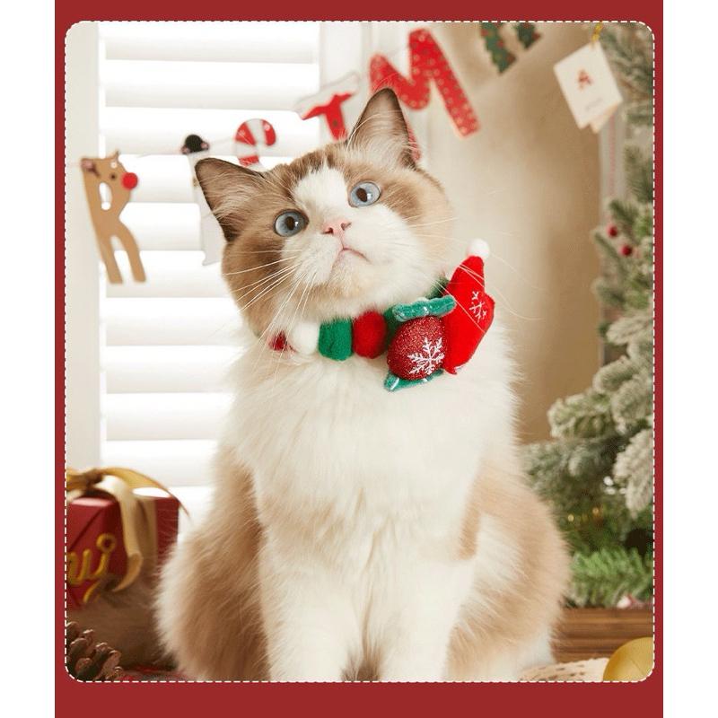 寵愛毛宅 新品 寵物聖誕項圈 貓咪聖誕項圈 狗狗聖誕項圈 寵物彈力項圈 貓咪聖誕裝飾 狗狗聖誕裝飾-細節圖9