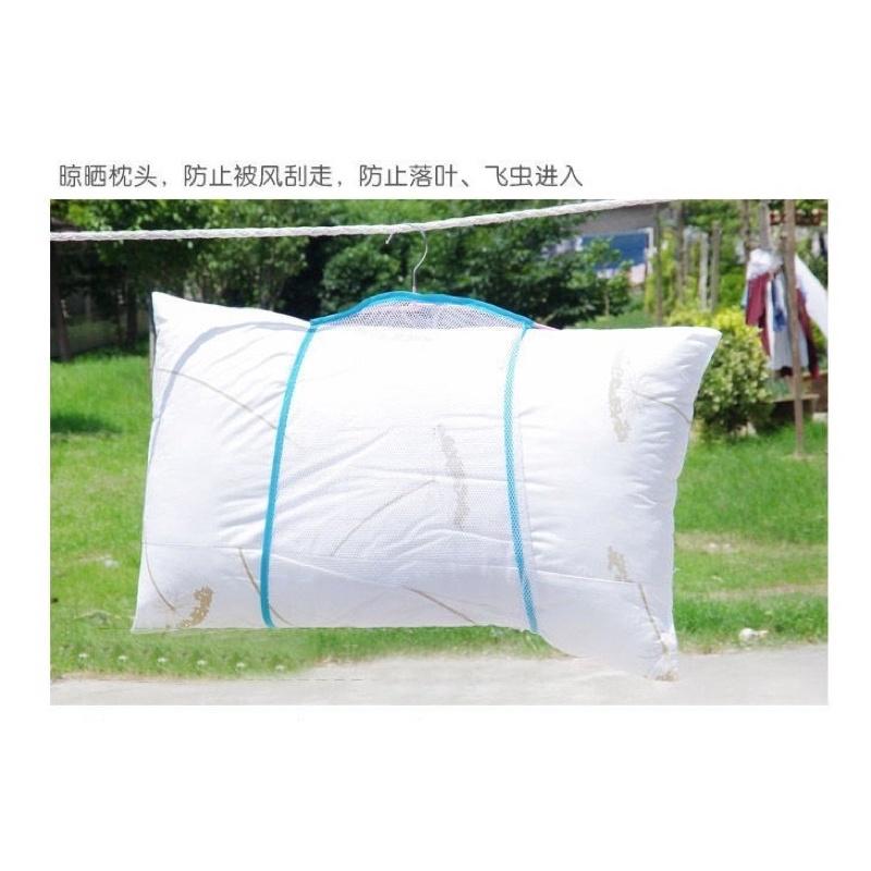 BJ商城🇹🇼曬枕頭架 晾曬網袋 洗曬網 枕頭曬網 曬衣收納網 多用途曬衣網 枕頭套-細節圖5