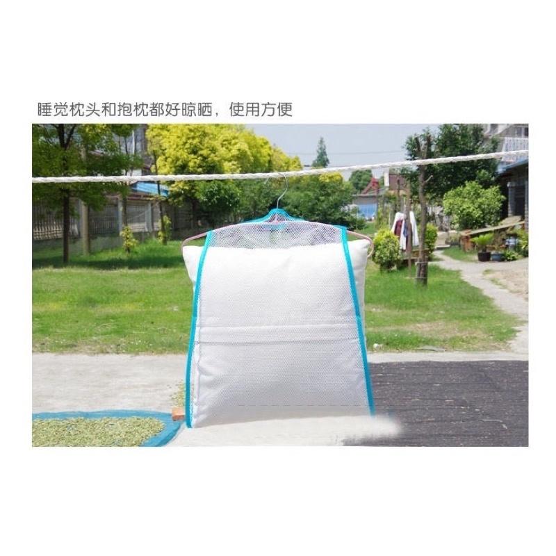 BJ商城🇹🇼曬枕頭架 晾曬網袋 洗曬網 枕頭曬網 曬衣收納網 多用途曬衣網 枕頭套-細節圖6