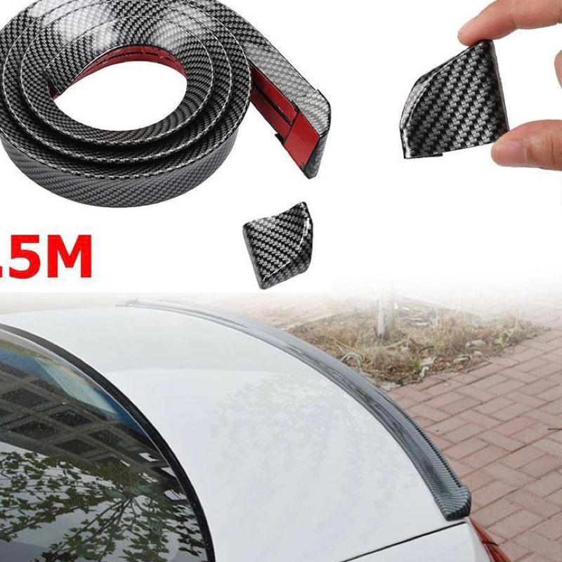 高品質3D碳纖維尾翼 汽車裝飾 碳纖維紋改裝用品迷你小尾翼-細節圖5