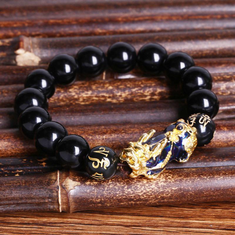 貔貅手鍊 貔貅手鍊 變色貔貅越南沙金手鍊招財轉運佛珠手串-細節圖2