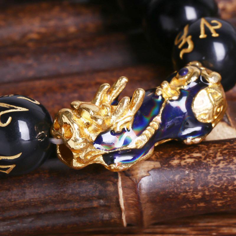 貔貅手鍊 貔貅手鍊 變色貔貅越南沙金手鍊招財轉運佛珠手串-細節圖3