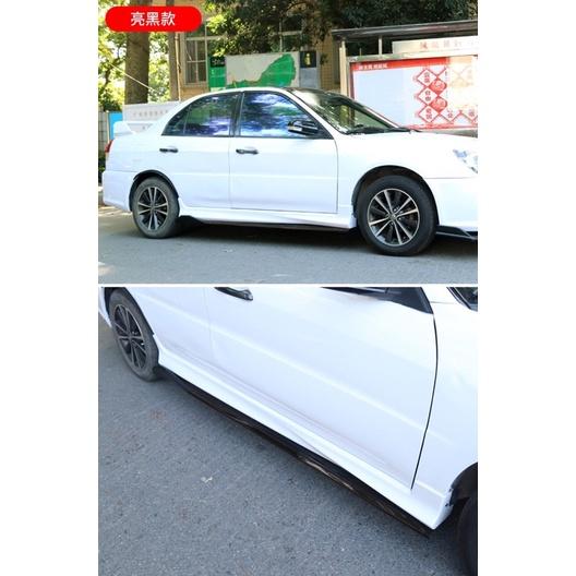 BJ商城 汽車通用側裙改裝兩廂三廂車防刮條車門下側裙防撞條刀鋒側裙裝飾 通用側包圍 空力套件 碳纖紋側包圍 紅邊側包圍-細節圖4