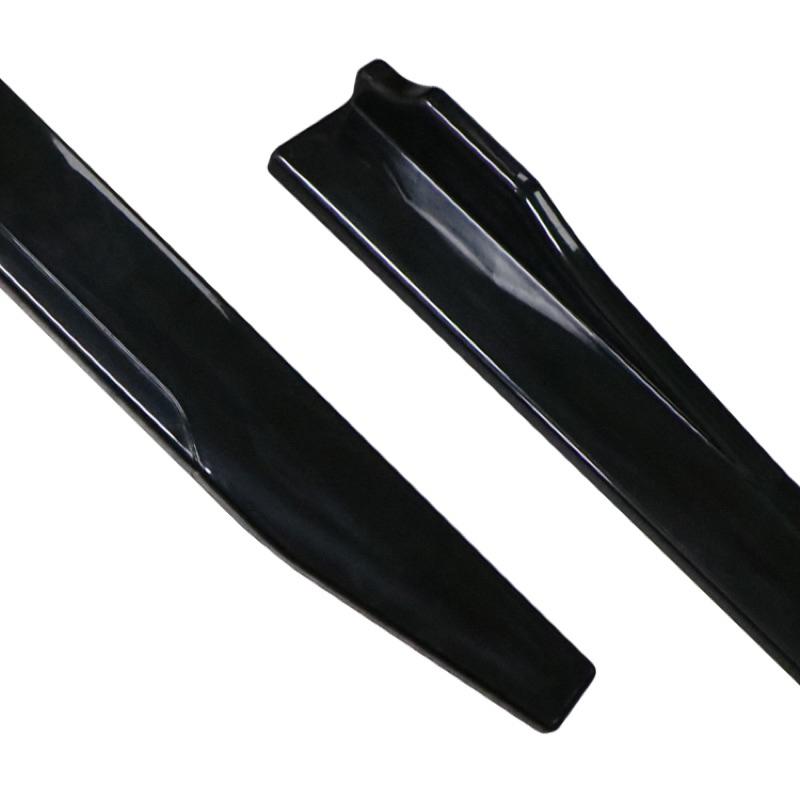 BJ商城 汽車通用側裙改裝兩廂三廂車防刮條車門下側裙防撞條刀鋒側裙裝飾 通用側包圍 空力套件 碳纖紋側包圍 紅邊側包圍-細節圖7