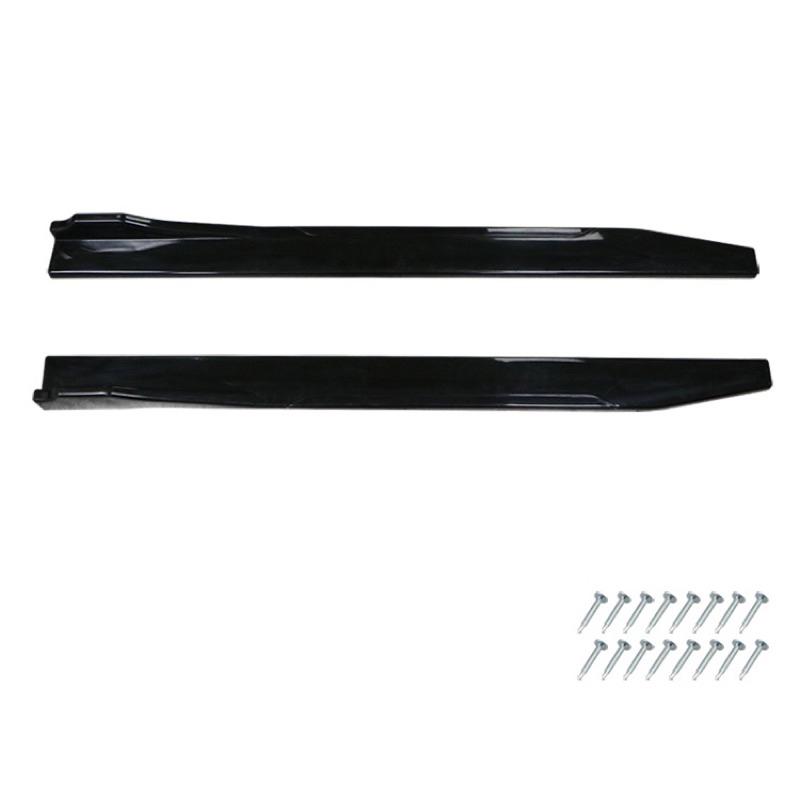 BJ商城 汽車通用側裙改裝兩廂三廂車防刮條車門下側裙防撞條刀鋒側裙裝飾 通用側包圍 空力套件 碳纖紋側包圍 紅邊側包圍-細節圖8