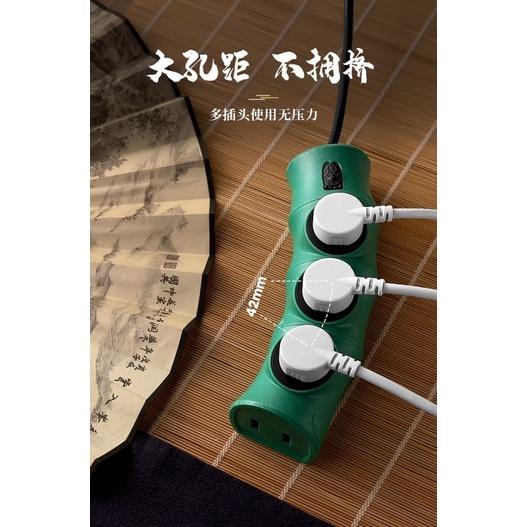 竹子造型延長線 電源延長線USB智能插排 延長線 獨立開關接線插座 萬能家用排插智能插排-細節圖5